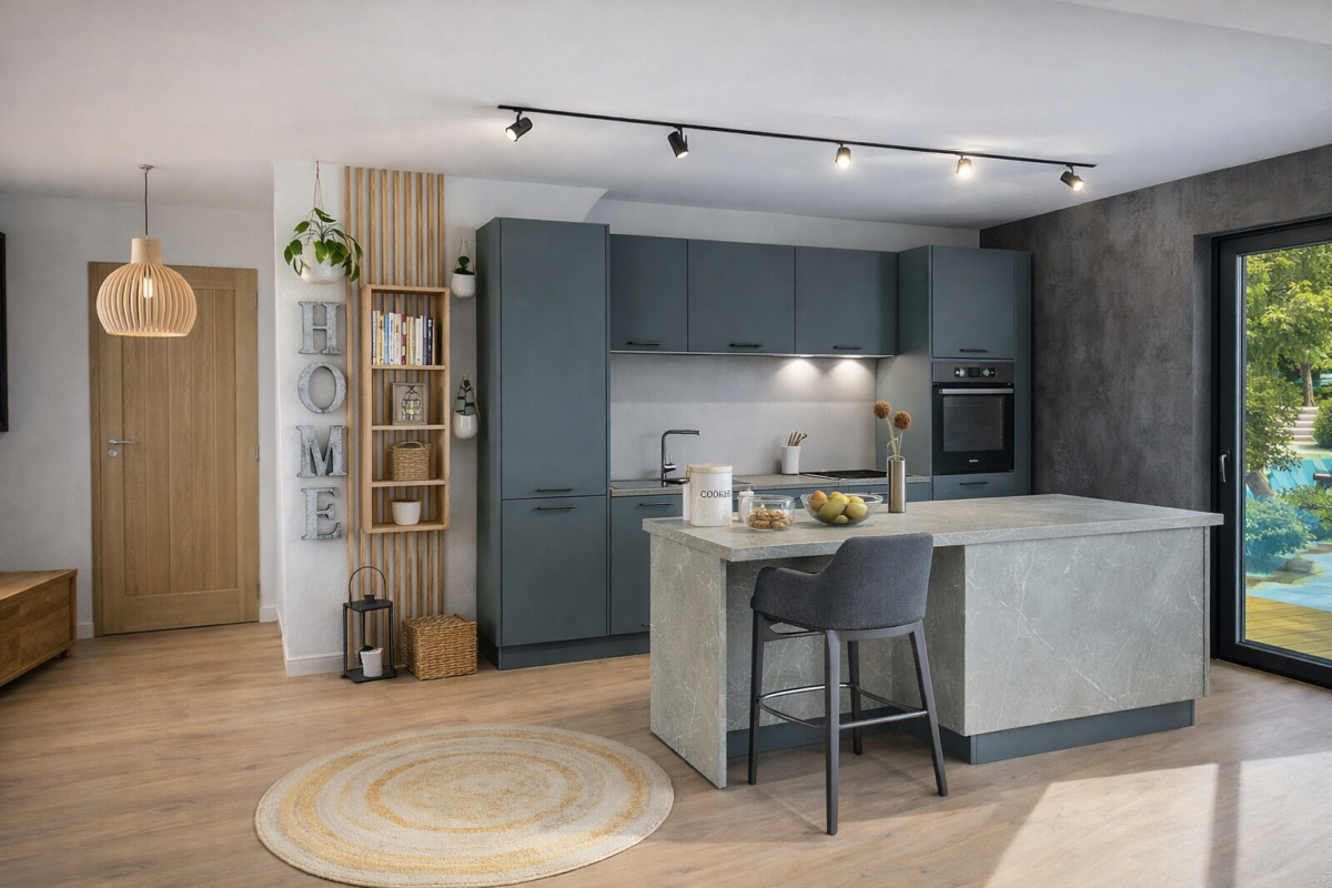 Easytouch vert minéral en îlot