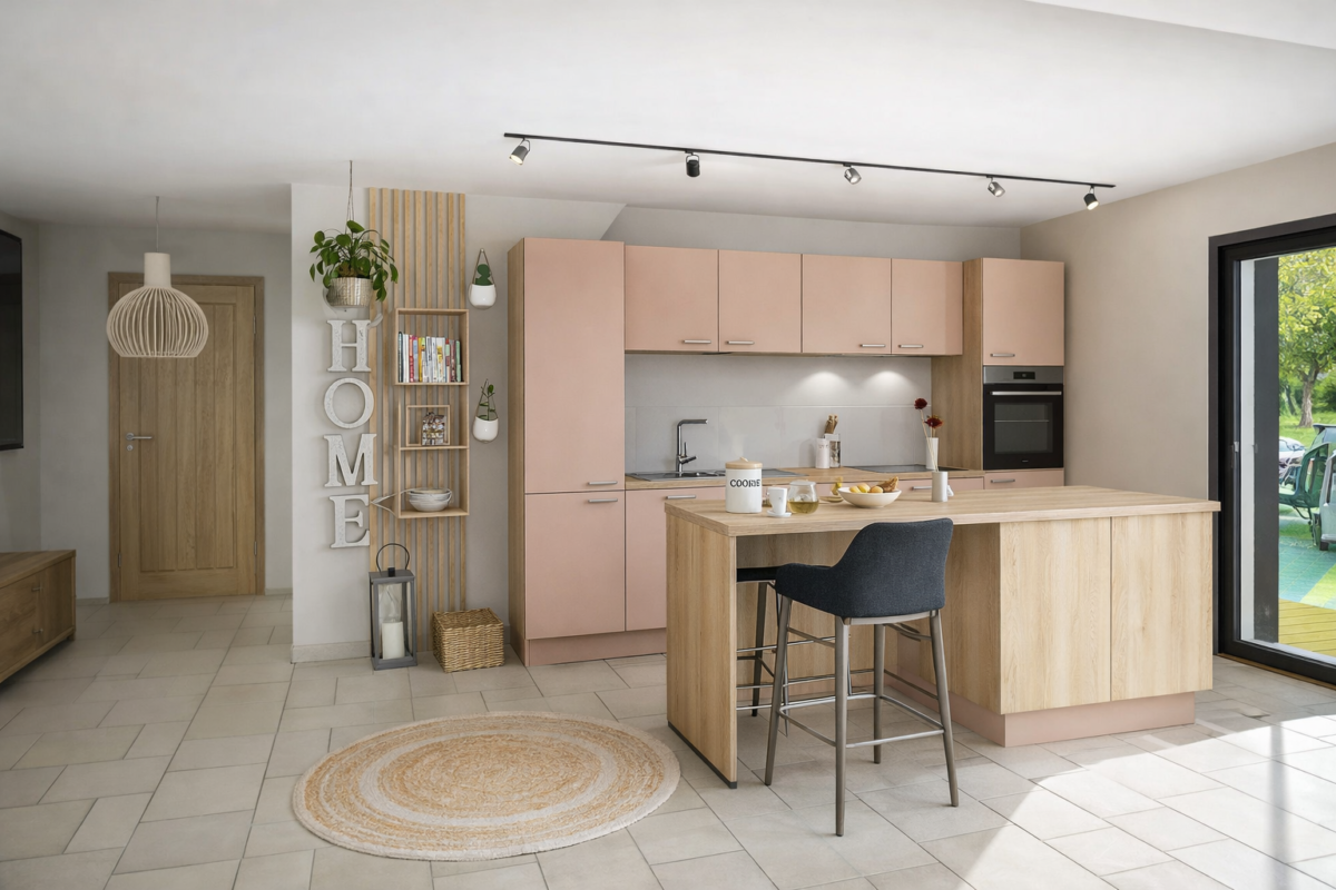 Senso rose corail en îlot