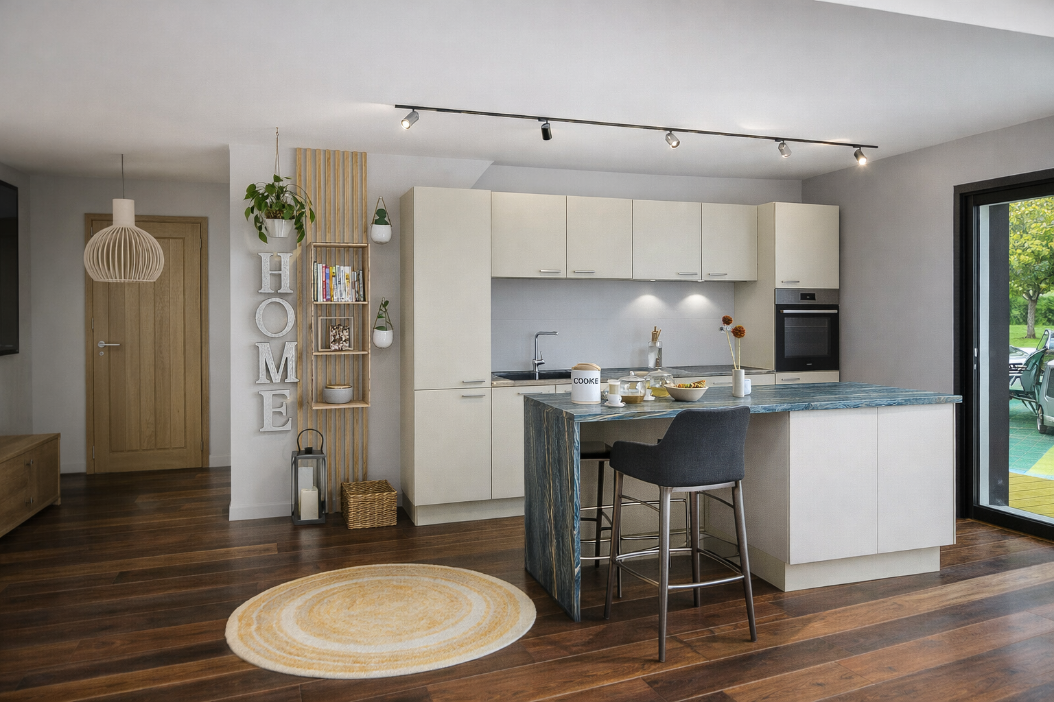 Senso vert jade en îlot - Cuisines Actuelles