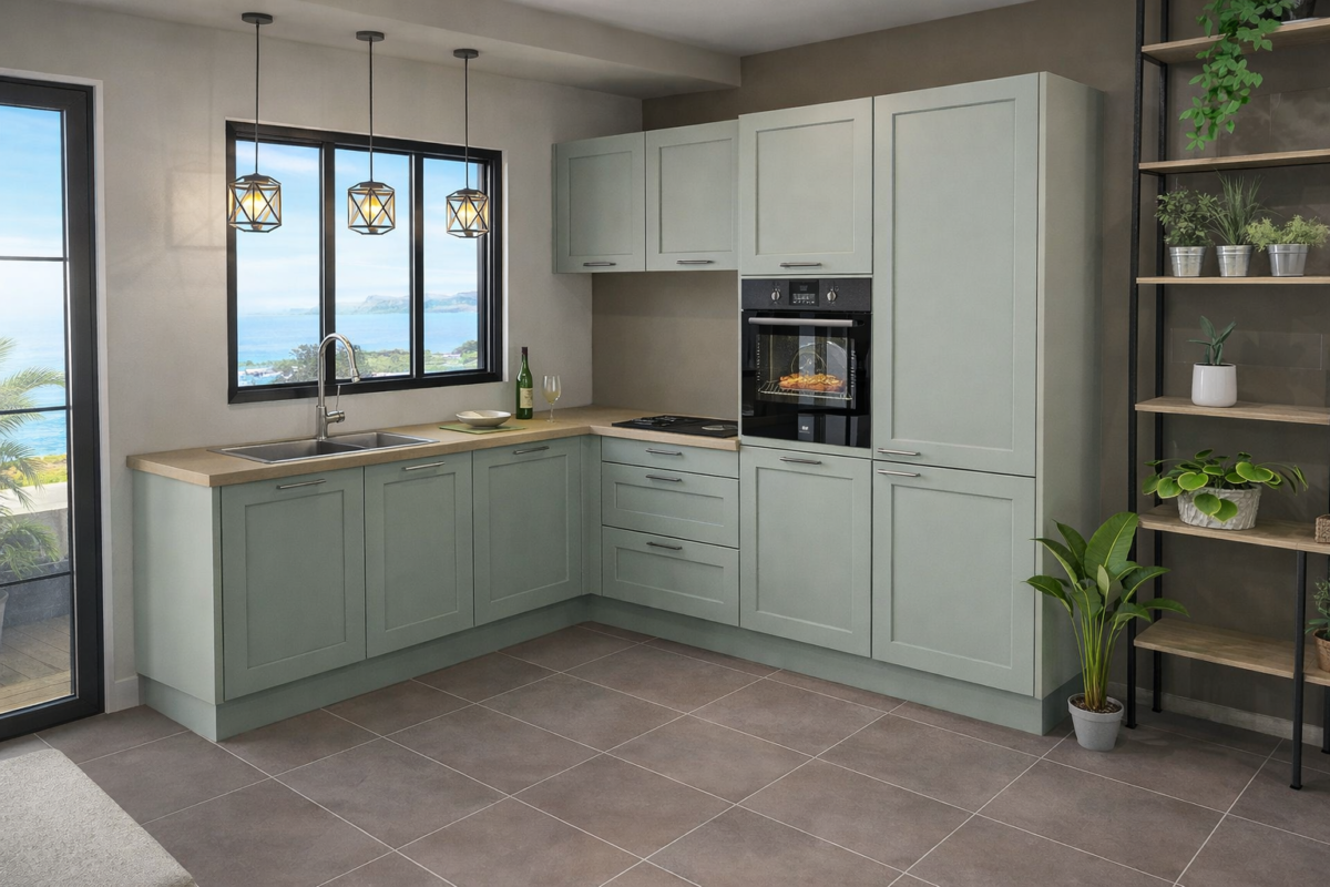 Cascada vert roseau en L