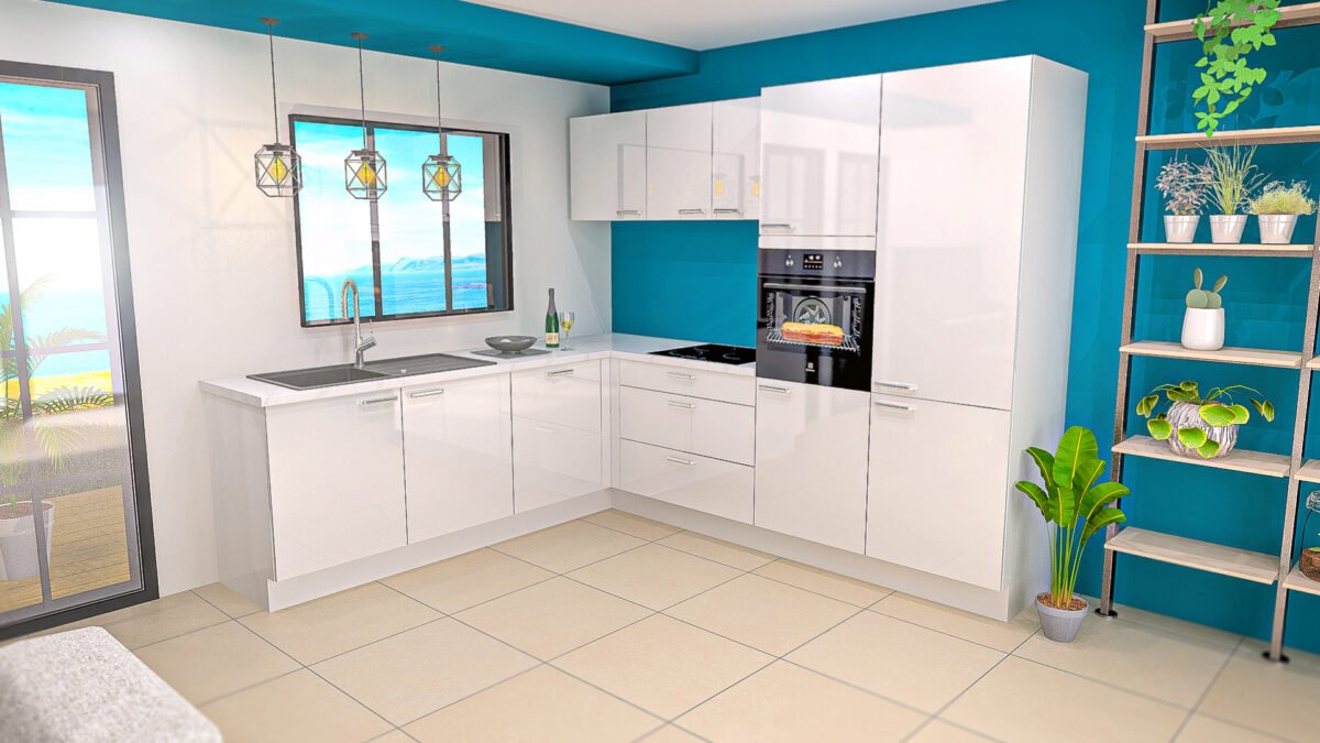 Flash blanc brillant en L