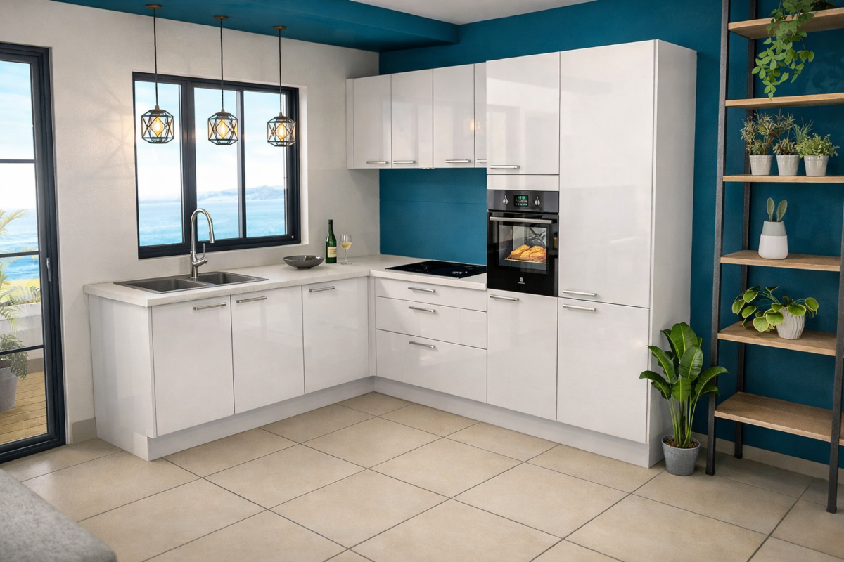 Flash blanc brillant en L