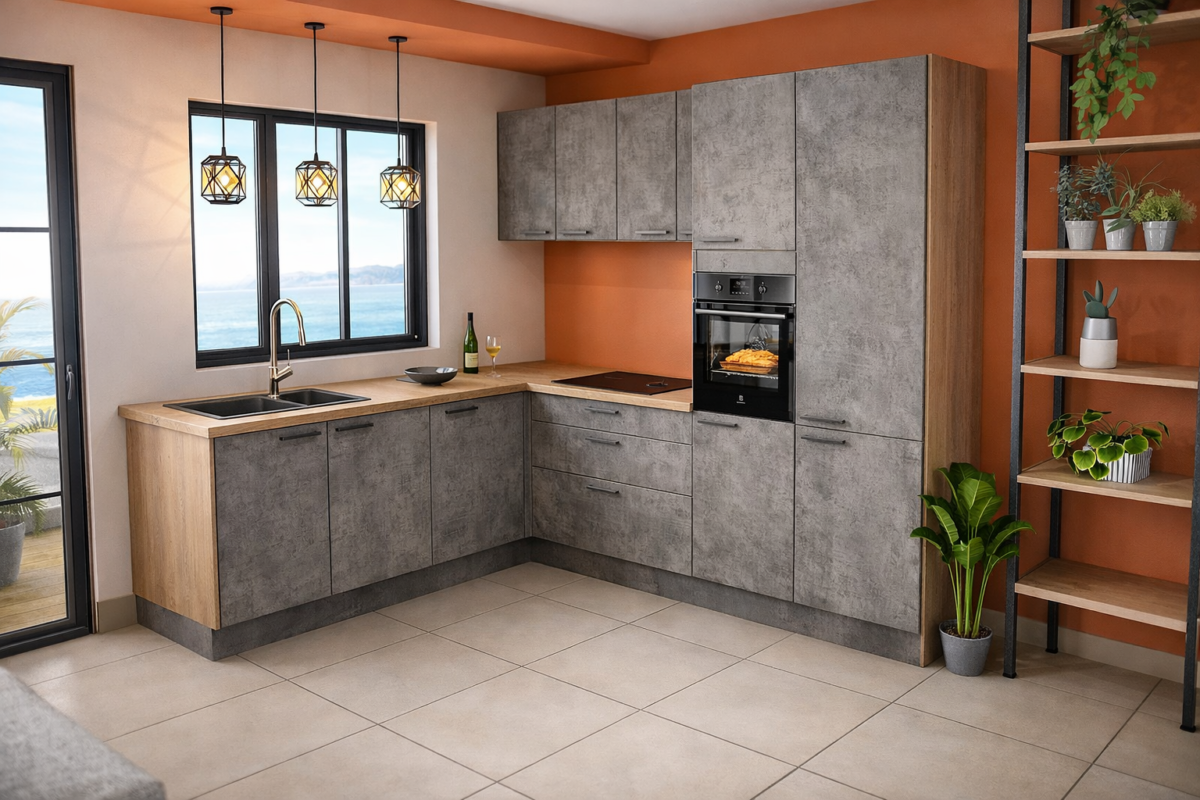 Riva béton ardoise en L