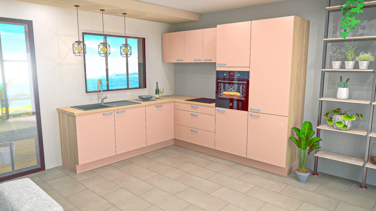 Senso rose corail en L