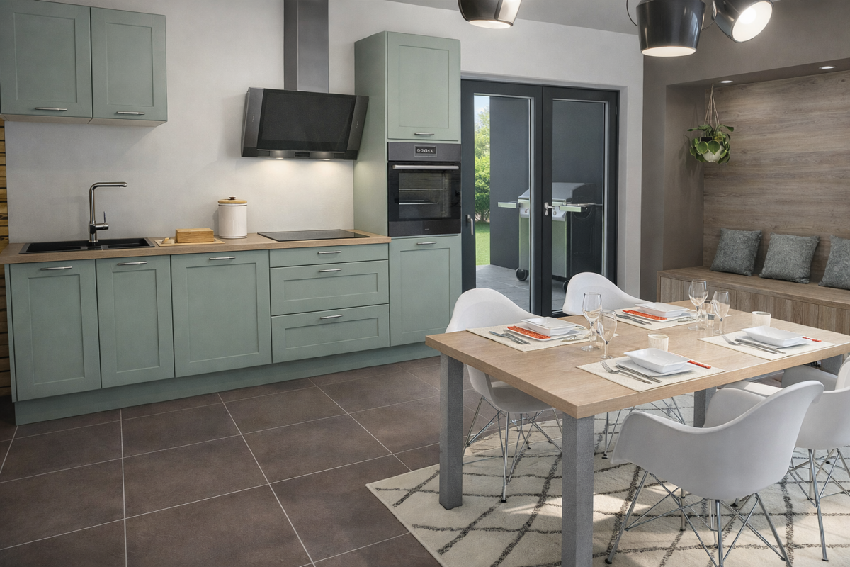 Cascada vert roseau linéaire