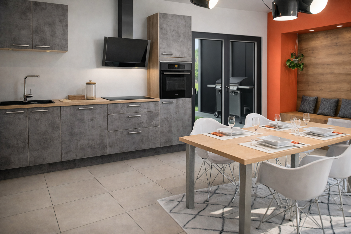 Riva béton ardoise linéaire